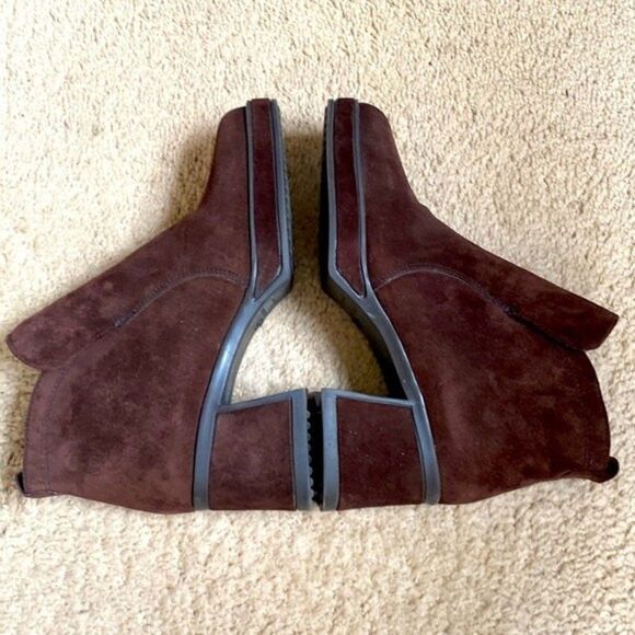 Hush Puppies Brown Suede Side Zip Waterproof Ankle Canada Winter Boots Sz 7.5 - Picture 6 of 12